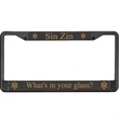 Black Powder Coat 2-Hole Metal License Plate Frame