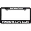 Standard Raised Copy Plastic License Plate Frame