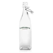 34 oz. Wire Lid Square Glass Carafe Water Bottles