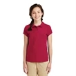 Port Authority Girls Silk Touch Peter Pan Collar Polo.