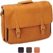 Leather Flap Gusset Laptop Brief