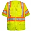 ANSI Class 3 Deluxe Mesh Safety Vest with Zipper Front