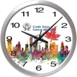 Bridge - 14" Brushed Metal Wall Clock