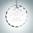 Gem-Cut Circle Clear Glass Ornament