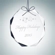 Gem-Cut Octagon Clear Glass Ornament
