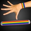 Silver Rainbow Pride Slap Bracelet