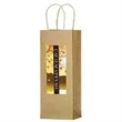 Natural Kraft 1-Bottle Wine Tote Bag - Color Evolution