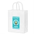 White Kraft Paper Shopper Bag in CMYK - Color Evolution