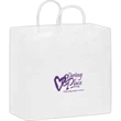 White Kraft Carry-Out Bags - Flexo Ink