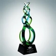 Art Glass Green Double Helix Award