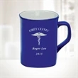 10oz Blue Ceramic Round Corner Mug