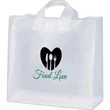 Natural Frosted Soft Loop Handle Shopping Bag 16x6x18 2C1S