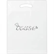 Recycled White Fold Over Die Cut Handle Bag 9x12-1.5mil 1C2S