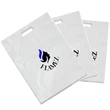 Recycled White Fold Over Die Cut Handle Bag 1.35mil 2C2S