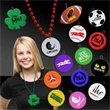 2 1/2" Plastic Medallions for Mardi Gras Bead Necklaces