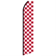 12' Digitally Printed Red/White Checkered Swooper  Banner