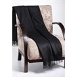 Black 100%  Alpaca Throw Blanket