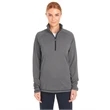 LADIES UA TECH STRIPE QUARTER-ZIP