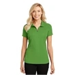 Port Authority Ladies Pinpoint Mesh Zip Polo.