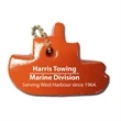 Standard Shape Vinyl-Coated Floating Key Tag - Tugboat
