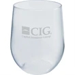 12 oz. Clear Plastic Stemless Wine Glass