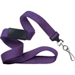 Purple Flat Lanyard Swivel Hook & Breakaway