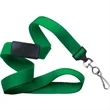 Green Flat Lanyard Swivel Hook & Breakaway