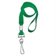 5/8" Green Flat Blank Lanyards with Black Swivel Hook