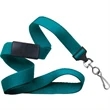 Teal Flat Lanyard Swivel Hook & Breakaway