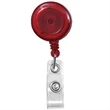 Red Translucent Plastic Clip-On Badge Reel