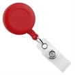 Bright Red Plastic Clip-On Badge Reel