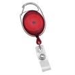 Translucent Red No-Twist Carabiner Retractable Reel