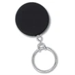 Heavy Duty Black/Chrome Combo Key Ring Badge Reel