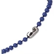 Blue Plastic Bead Neck Chain with Nickel Connector