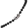 Black Plastic Bead Neck Chain with Nickel Connector