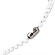 White Plastic Bead Neck Chain with Nickel Connector