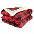 Red/Black Plaid Sherpa Throw Blanket