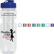 26 oz. Translucent Jogger Bottle with Flip Top Lid & Infuser
