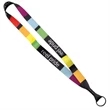3/4" RPET Dye Sublimated Waffle Weave Lanyard w/Crimp