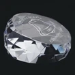 Laser Engraved Crystal Facet Paperweight