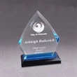 5"x8" Blue Acrylic Diamond Impress Award