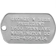 Military Style Embossed Text Dog Tag - Personalized