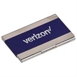 Blue Metal Business Card Holder
