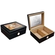 Black Glass Top Chalet Humidor