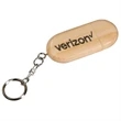 8GB Bamboo USB Flash Drive Key Chain