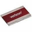 Red Metal Business Card Holder
