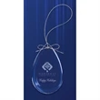 Engraved Crystal Tear Drop Ornament