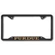 Simplicity Black Powder Coated Metal License Plate Frame
