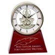 Executive Silver/Rosewood Piano Finish Clock