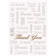 5x7 Multilingual Thank You Greeting Card